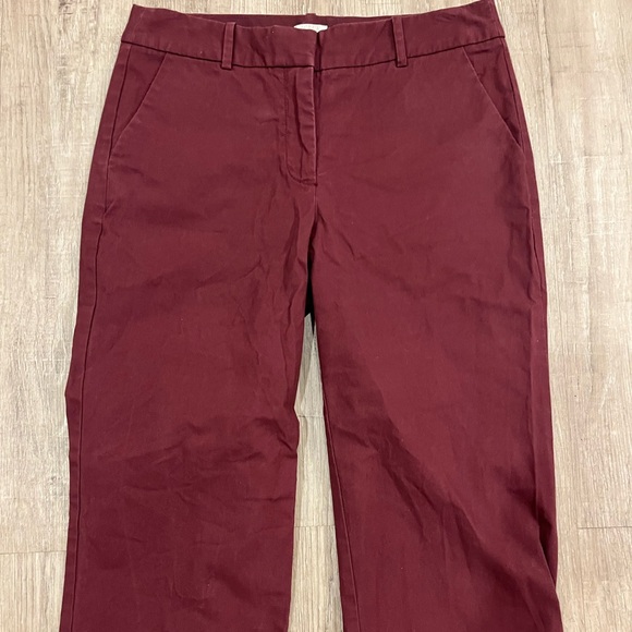 J. Crew Stretch Burgundy Pants 6R - Picture 1 of 13